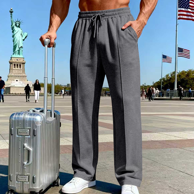 💐50% DE RÉDUCTION ! Pantalon droit homme taille élastique – Liberté de mouvement absolue 🏃♂️💨【Offre Limitée】
