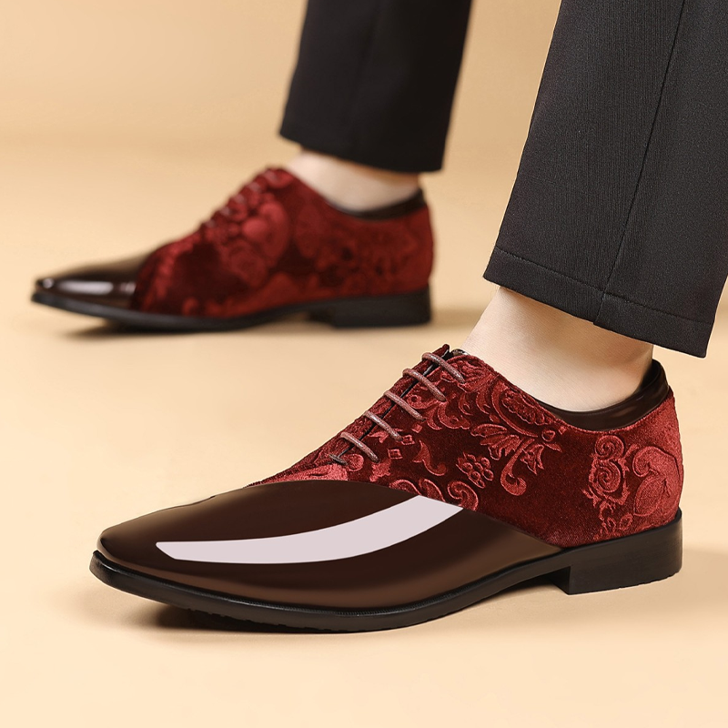 đFris De Lente In Met 50% Korting!đ€”Luxe Heren Contrast Dress Shoes - Hoogglans & Premium Textuur - Perfect voor Bruiloft & Gala - Ergonomisch Comfort - De Ultieme Statement-Schoen