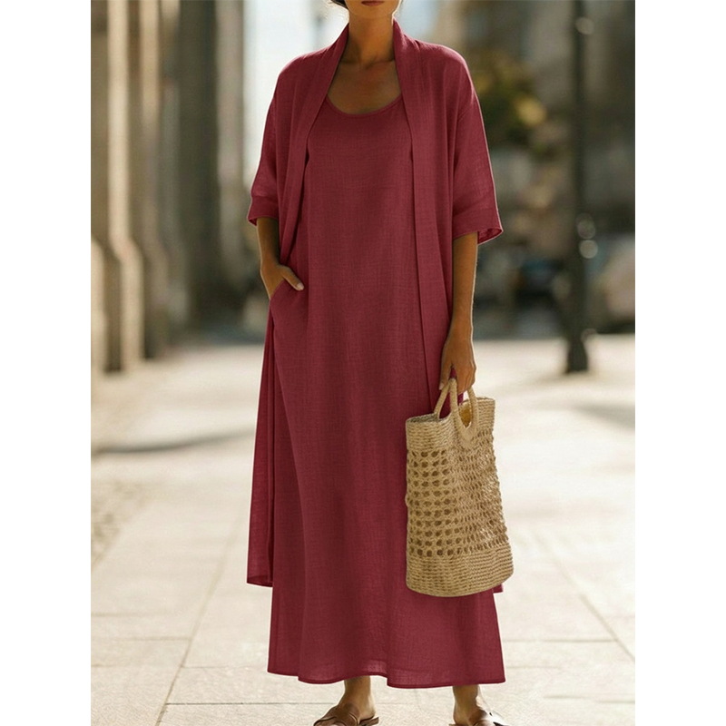 🌿 Aussi confortable qu'un pyjama – aussi chic qu'une tenue de plage ! La combinaison parfaite pour les jours chauds