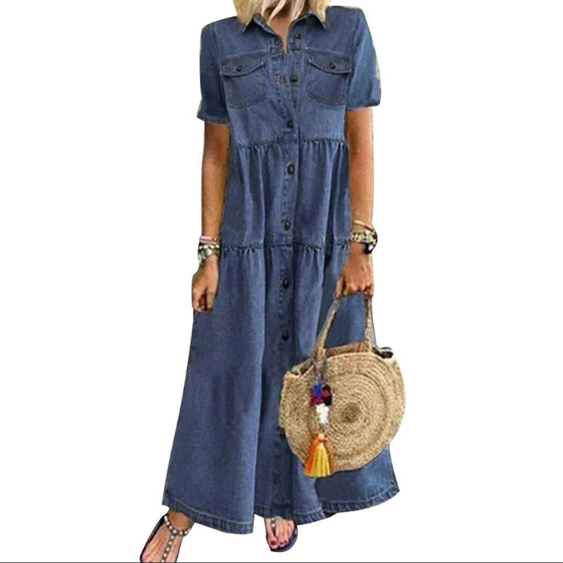 đâšRobe longue en jean vintage pour femme â Un chic dĂ©contractĂ© pour tous les joursđ„