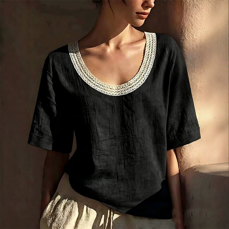 đ 50% DE RĂDUCTION đž Blouse dâĂ©tĂ© vintage en dentelle â DĂ©tails dĂ©licats & coupe lĂ©gĂšre â Parfaite pour un look romantique ou chic au quotidien â fĂ©minine, respirante et intemporelle âšđż
