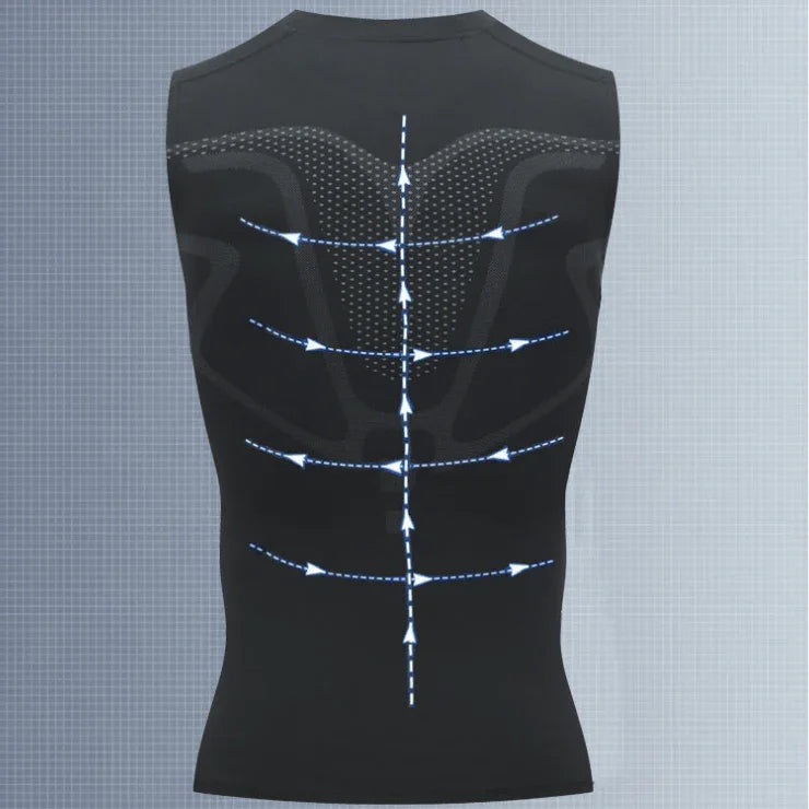 🔥💪 PROMO LIMITÉE 50% ! Gilet Sculptant Ionique pour Homme – Compression Raffraîchissante, Invisible sous les Vêtements, Affine la Silhouette ✨