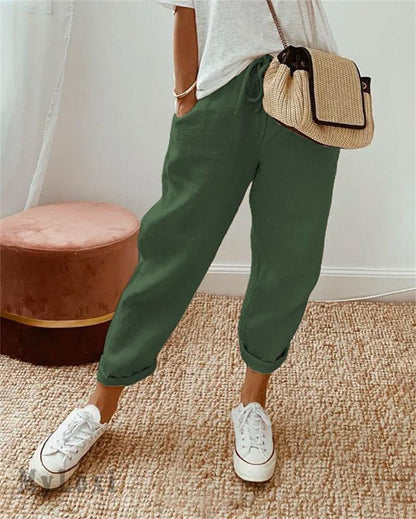 📢📢54 % de réduction !! ⏰ Pantalon Décontracté en Coton et Lin pour Femme – Élégant, Respirant & Polyvalent ✨☀️