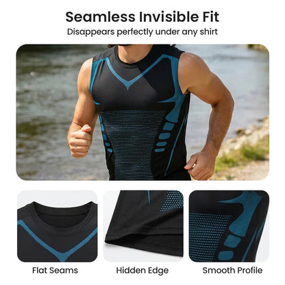 🔥💪 PROMO LIMITÉE 50% ! Gilet Sculptant Ionique pour Homme – Compression Raffraîchissante, Invisible sous les Vêtements, Affine la Silhouette ✨