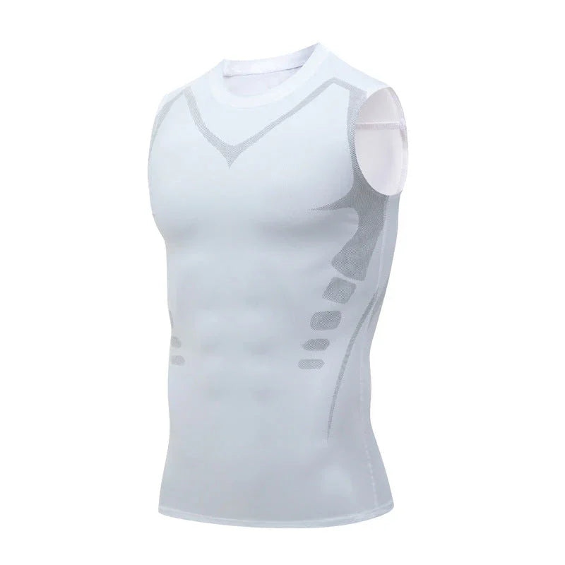 🔥💪 PROMO LIMITÉE 50% ! Gilet Sculptant Ionique pour Homme – Compression Raffraîchissante, Invisible sous les Vêtements, Affine la Silhouette ✨