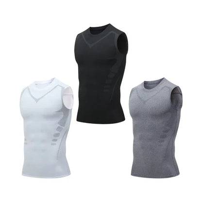 🔥💪 PROMO LIMITÉE 50% ! Gilet Sculptant Ionique pour Homme – Compression Raffraîchissante, Invisible sous les Vêtements, Affine la Silhouette ✨