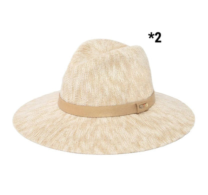 🌞👒Chapeau de soleil pliable en tricot pour femme – Élégant chapeau de style fedora avec protection UV