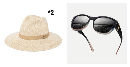 🌞👒Chapeau de soleil pliable en tricot pour femme – Élégant chapeau de style fedora avec protection UV