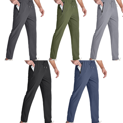 Pantalon de sport léger pour homme avec poches zippées