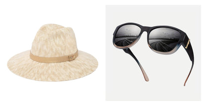 🌞👒Chapeau de soleil pliable en tricot pour femme – Élégant chapeau de style fedora avec protection UV