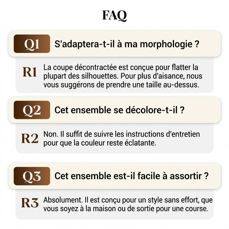⏳Spécial à durée limitée⏰Ensemble Femme Confort – Haut Ras du Cou & Pantalon à Cordon 👕👖