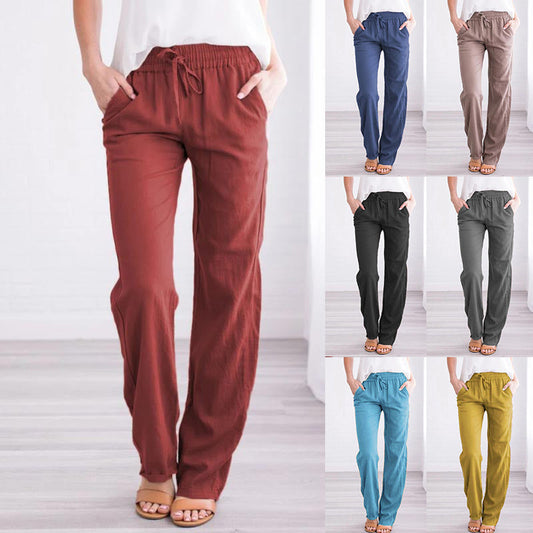 🌸60 % DE RÉDUCTION🌸Pantalon ample et confortable en lin et coton pour femmes