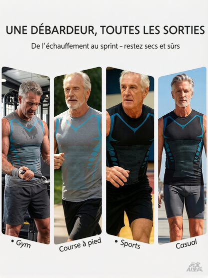 🔥💪 PROMO LIMITÉE 50% ! Gilet Sculptant Ionique pour Homme – Compression Raffraîchissante, Invisible sous les Vêtements, Affine la Silhouette ✨
