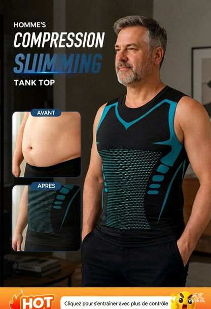 🔥💪 PROMO LIMITÉE 50% ! Gilet Sculptant Ionique pour Homme – Compression Raffraîchissante, Invisible sous les Vêtements, Affine la Silhouette ✨