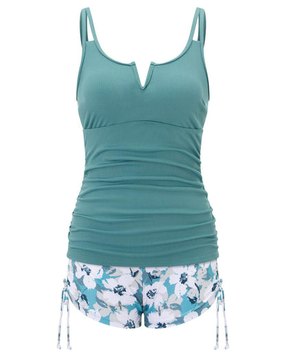 💃Offre spéciale été : 50 % de réduction🌊🎨Ensemble tankini deux pièces amincissant le ventre