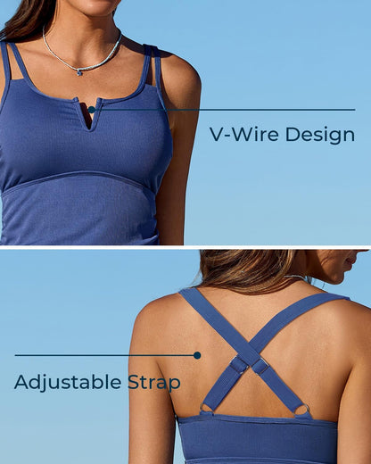 💃Offre spéciale été : 50 % de réduction🌊🎨Ensemble tankini deux pièces amincissant le ventre