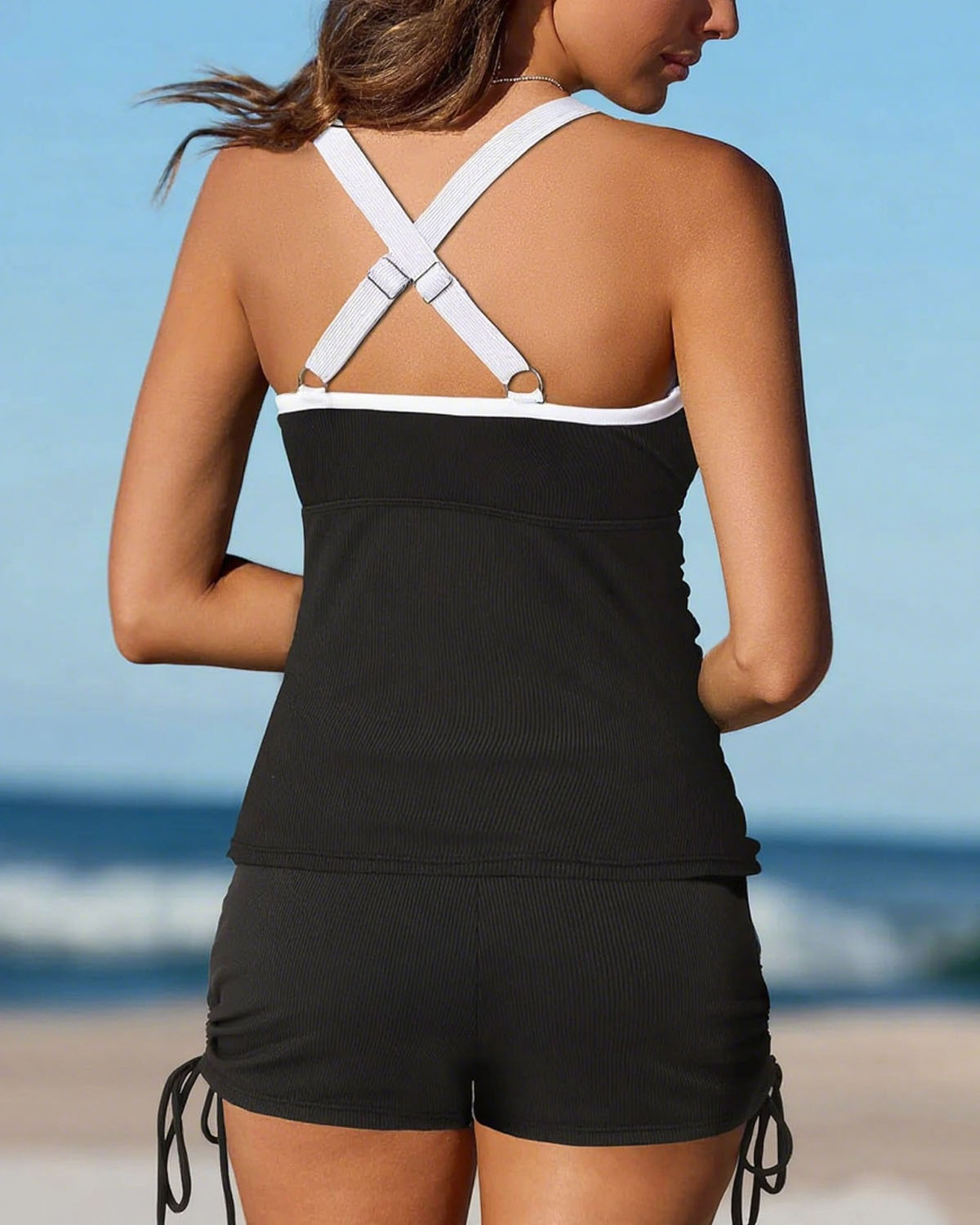 💃Offre spéciale été : 50 % de réduction🌊🎨Ensemble tankini deux pièces amincissant le ventre