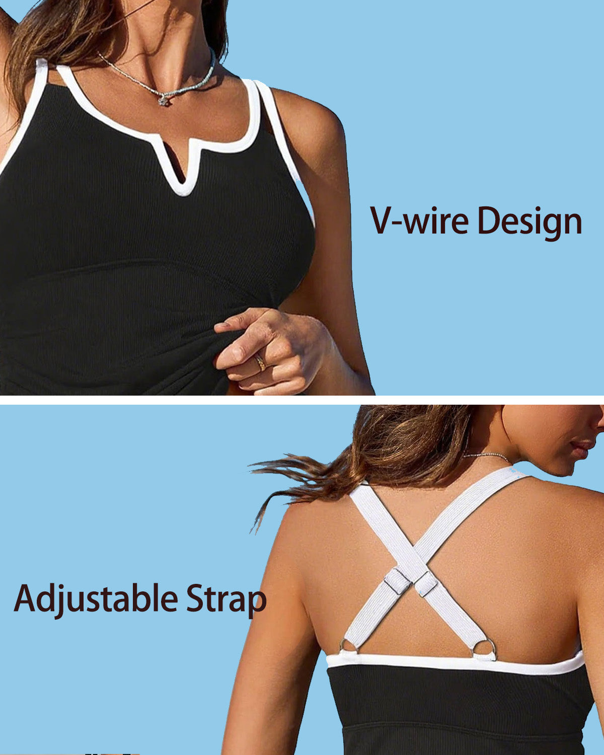💃Offre spéciale été : 50 % de réduction🌊🎨Ensemble tankini deux pièces amincissant le ventre
