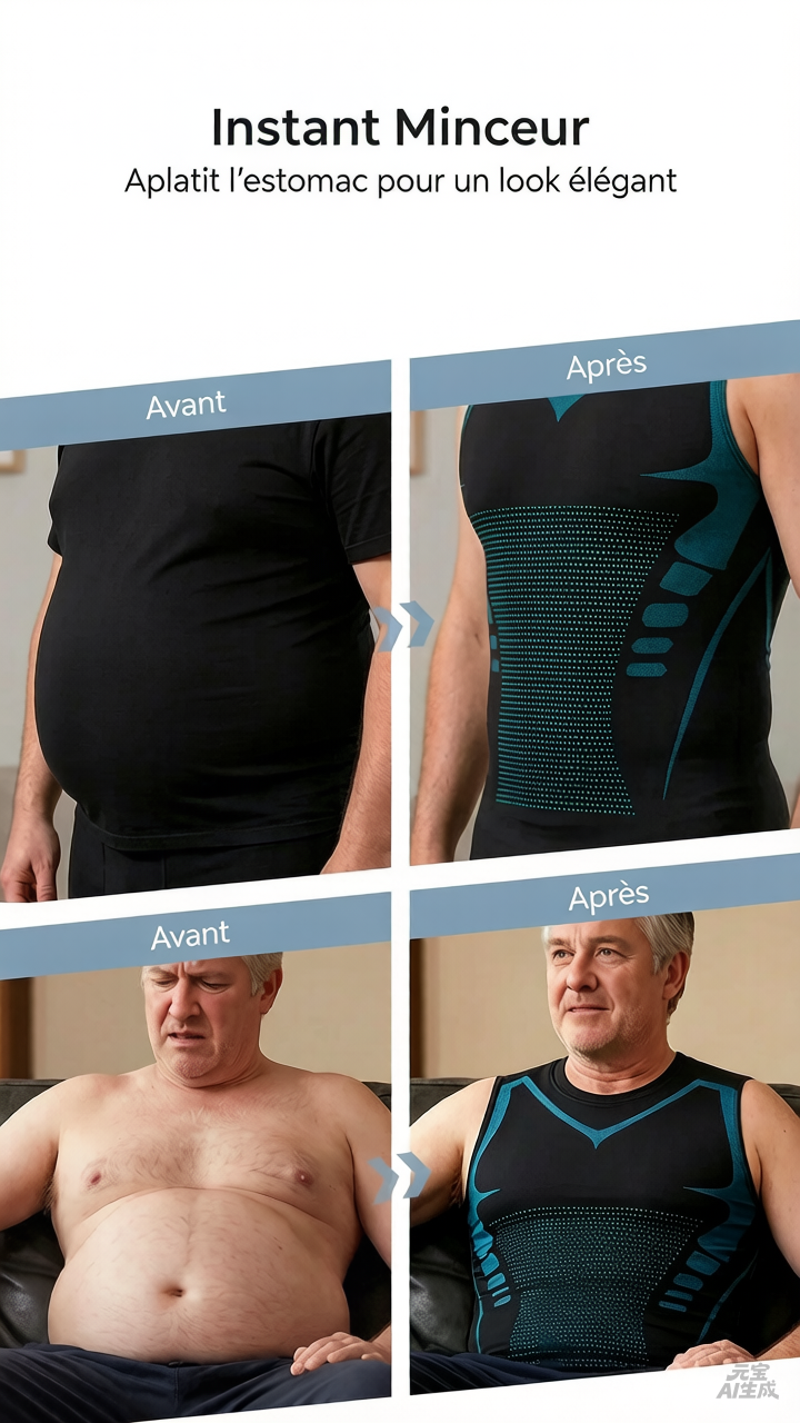 🔥💪 PROMO LIMITÉE 50% ! Gilet Sculptant Ionique pour Homme – Compression Raffraîchissante, Invisible sous les Vêtements, Affine la Silhouette ✨