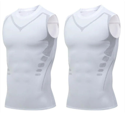 🔥💪 PROMO LIMITÉE 50% ! Gilet Sculptant Ionique pour Homme – Compression Raffraîchissante, Invisible sous les Vêtements, Affine la Silhouette ✨