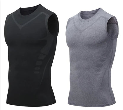 🔥💪 PROMO LIMITÉE 50% ! Gilet Sculptant Ionique pour Homme – Compression Raffraîchissante, Invisible sous les Vêtements, Affine la Silhouette ✨