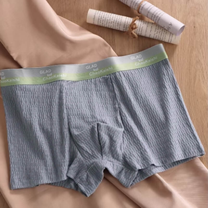 Sous-vêtements en coton jacquard doux pour hommes