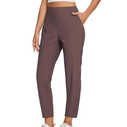 ⏳💥Pantalon pour femme avec poches zippées, confectionné en tissu extensible dans les quatre sens