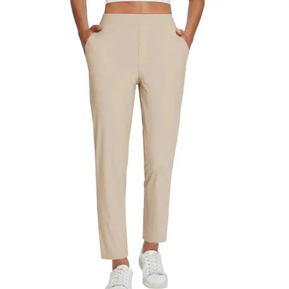 ⏳💥Pantalon pour femme avec poches zippées, confectionné en tissu extensible dans les quatre sens