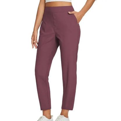 ⏳💥Pantalon pour femme avec poches zippées, confectionné en tissu extensible dans les quatre sens