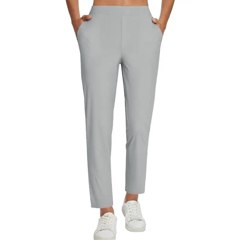⏳💥Pantalon pour femme avec poches zippées, confectionné en tissu extensible dans les quatre sens