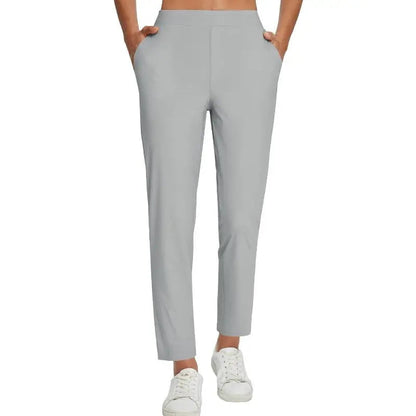 ⏳💥Pantalon pour femme avec poches zippées, confectionné en tissu extensible dans les quatre sens