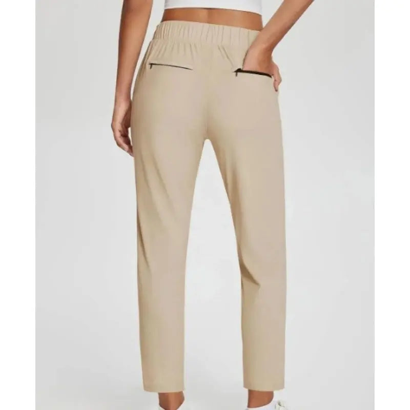 ⏳💥Pantalon pour femme avec poches zippées, confectionné en tissu extensible dans les quatre sens