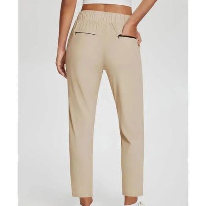 ⏳💥Pantalon pour femme avec poches zippées, confectionné en tissu extensible dans les quatre sens