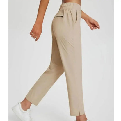 ⏳💥Pantalon pour femme avec poches zippées, confectionné en tissu extensible dans les quatre sens