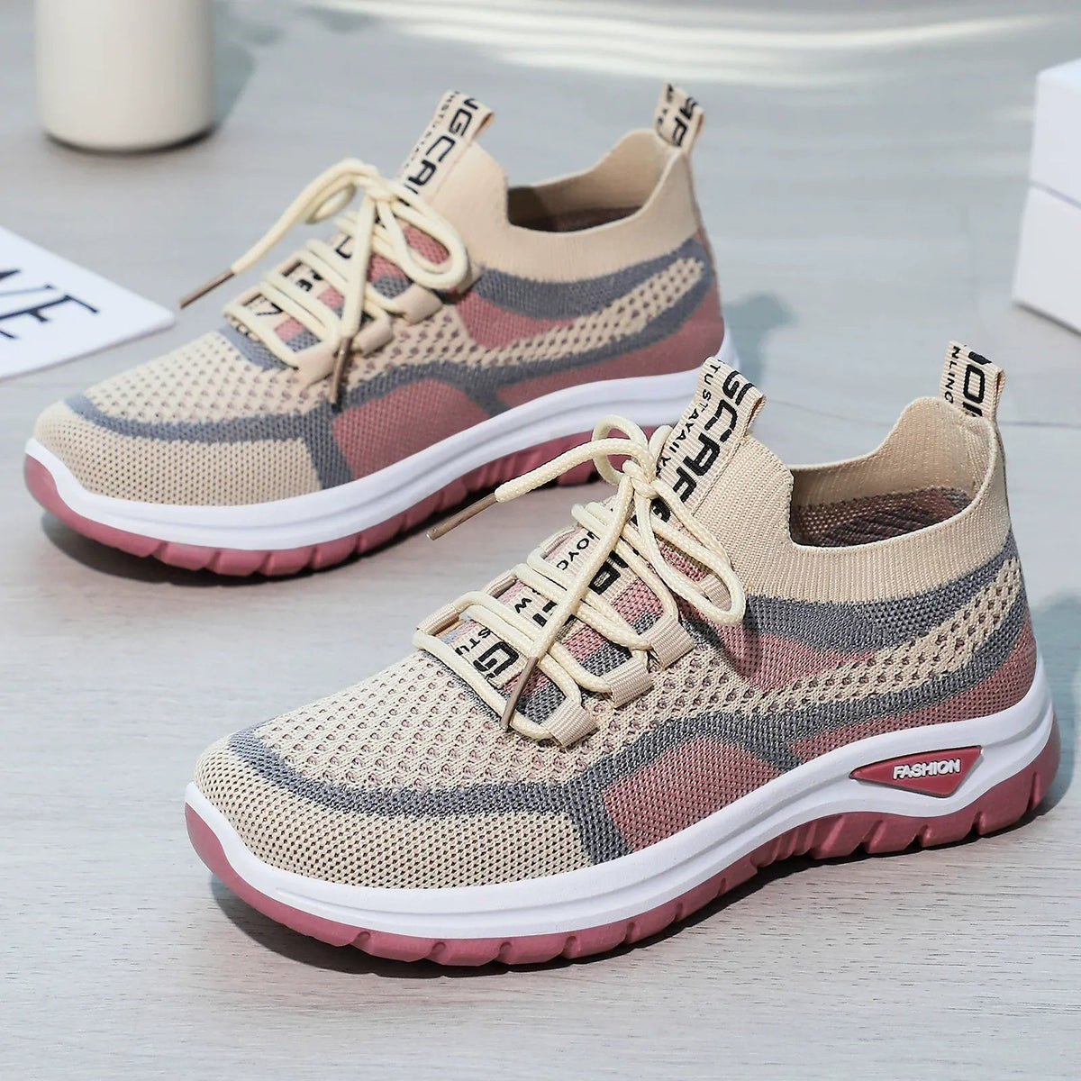 👟 50% DE RÉDUCTION ! 🏃‍♀️ Chaussures de course décontractées à lacets pour femmes – Légères, respirantes & amortissantes – parfaites pour la course ou le quotidien 🌸