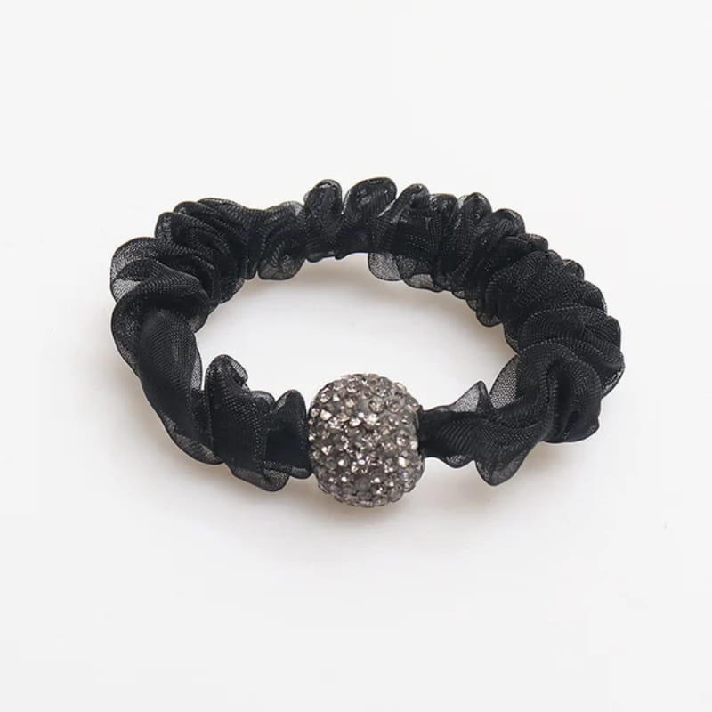 Élégants élastiques à cheveux en maille ornés de strass
