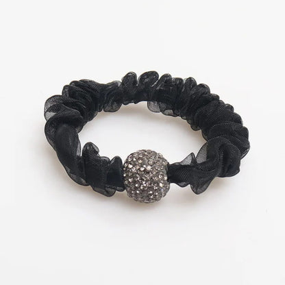 Élégants élastiques à cheveux en maille ornés de strass