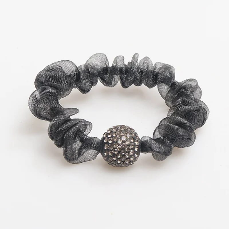 Élégants élastiques à cheveux en maille ornés de strass