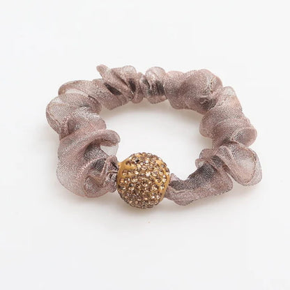 Élégants élastiques à cheveux en maille ornés de strass