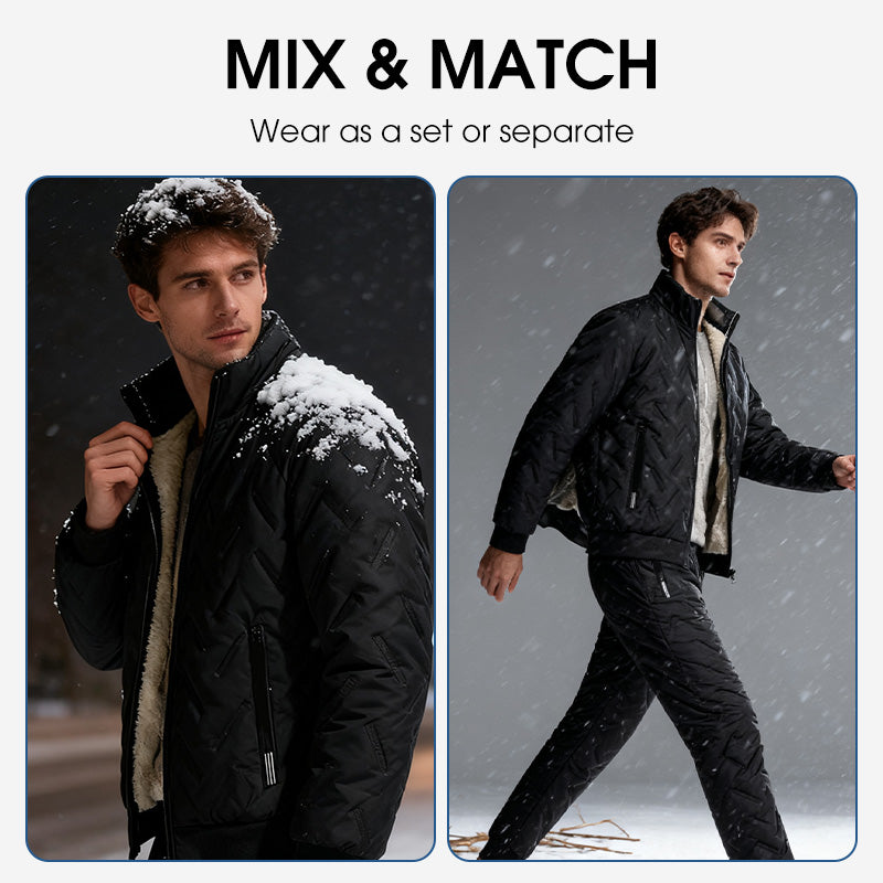 📢📢50 % DE RÉDUCTION !! ⏰Ensemble deux pièces élégant composé d'une veste et d'un pantalon chauds pour homme