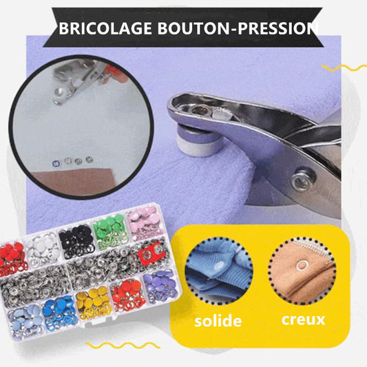 🧵 50 % DE RÉDUCTION ! 🔘 Kit de pose de boutons à faire soi-même – Kit complet, facile à utiliser et pour renforcer vos vêtements ✂️