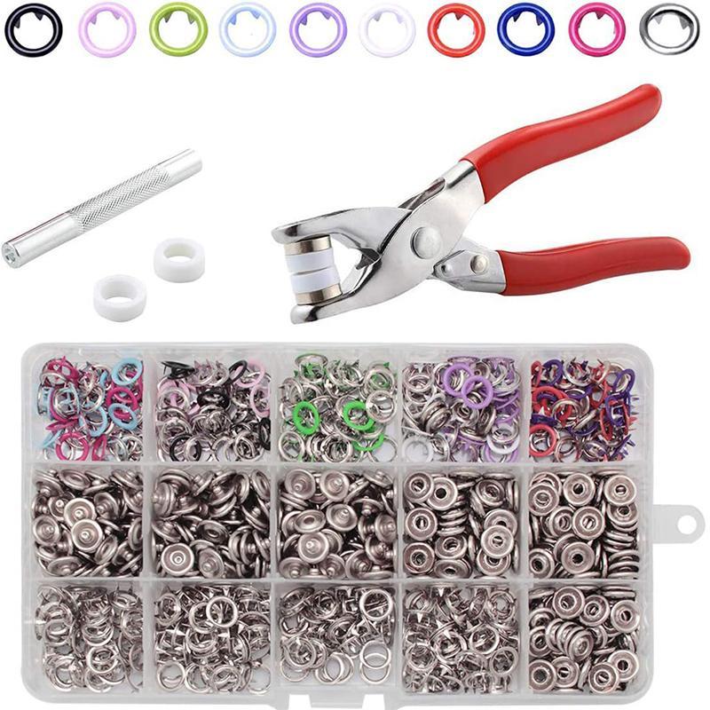 🧵 50 % DE RÉDUCTION ! 🔘 Kit de pose de boutons à faire soi-même – Kit complet, facile à utiliser et pour renforcer vos vêtements ✂️