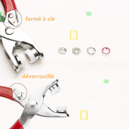 🧵 50 % DE RÉDUCTION ! 🔘 Kit de pose de boutons à faire soi-même – Kit complet, facile à utiliser et pour renforcer vos vêtements ✂️