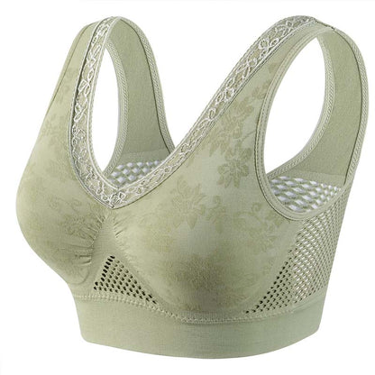 Soutien-gorge sans armatures en dentelle à maintien élevé pour femme