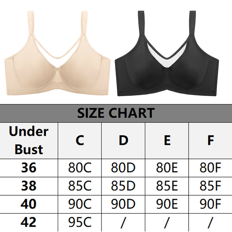 🏆 50% DE RÉDUCTION ! 💐Soutien-gorge élégant et transparent à couverture intégrale pour femmes rondes