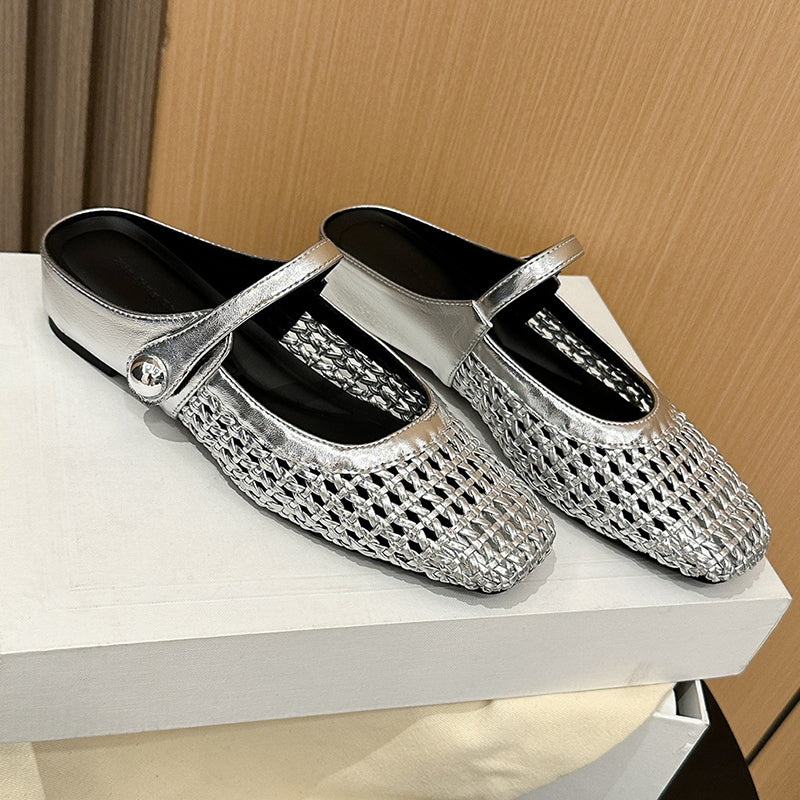 💐50% DE RÉDUCTION ! Mules Tissées à Enfiler – Confort Ultra & Maintien Doux 👡☁️【Prix Spécial】