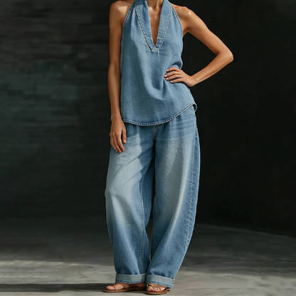 💎🔥 50 % DE RÉDUCTION ✨ Ensemble jean femme 2026 👖 Effet délavé rétro – Haute qualité, décontracté et résolument moderne