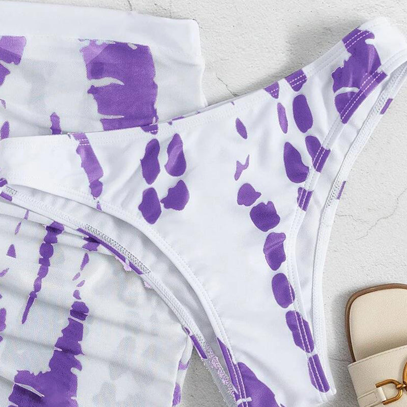 👙 50% DE RÉDUCTION! 🌊 Ensemble Bikini 3 Pièces Froncé pour Femme – Élégant, Charmant & Parfait Pour La Plage 🏝️