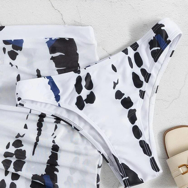 👙 50% DE RÉDUCTION! 🌊 Ensemble Bikini 3 Pièces Froncé pour Femme – Élégant, Charmant & Parfait Pour La Plage 🏝️