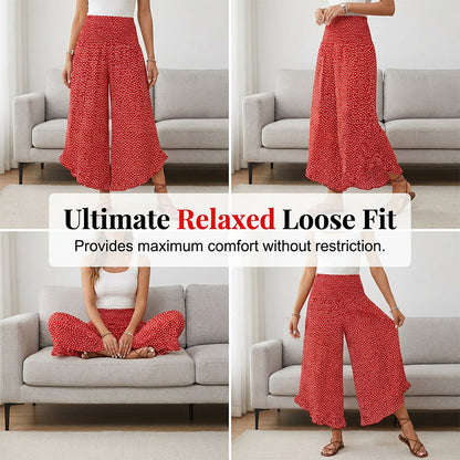 🔥 50 % de réduction aujourd'hui ! Pantalon ample à taille haute pour femme – Amincissant, confortable et chic